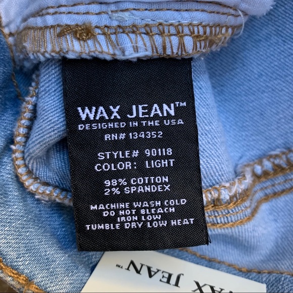 WAX jeans denim short shorts embroidered SMALL 25 - Picture 4 of 6